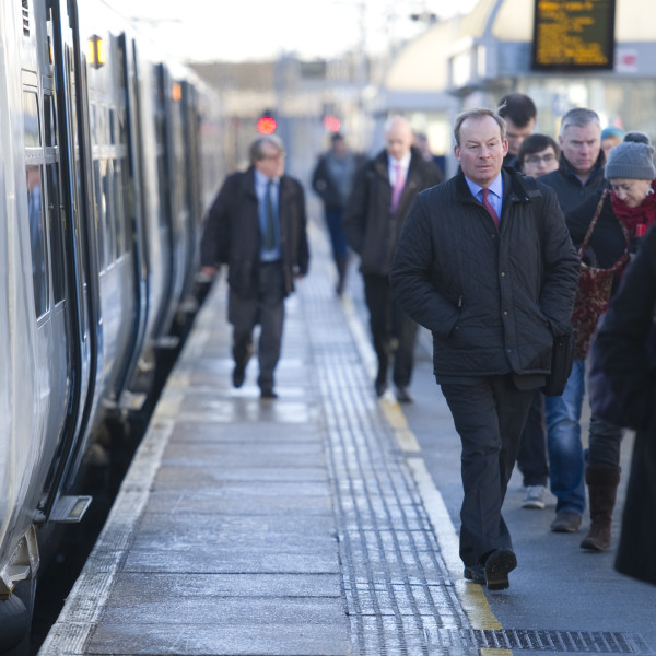 Train commuters